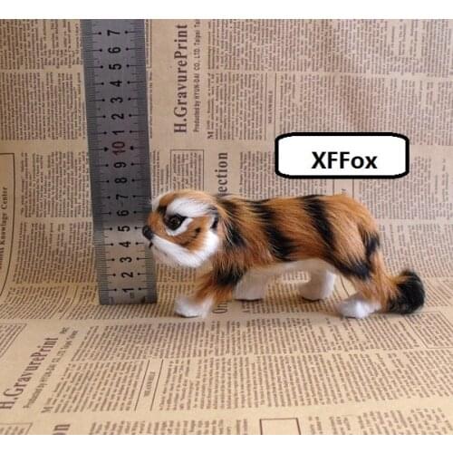 Small simulation tiger model polyethylene&furs cute real life tiger doll gift 16x6x7cm xf2219