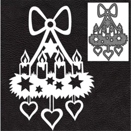 Candle Metal Cutting Dies Stencil DIY Scrapbooking Album Paper Card Template Mold Embossing Craft Decoration