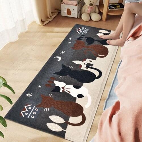 Cartoon Door Mat Anti-skip Rugs for Entrance Door Living Room Bedside Area Rugs Soft Long Floor Mat Washable Carpet Home Decor