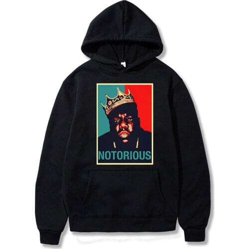 R.I.P Notorious Big Print Hoodies Men Black Hoody Sweatshirt Hiphop Rock Biggie Smalls Notorious B.I.G. Hoodie Harajuku Male