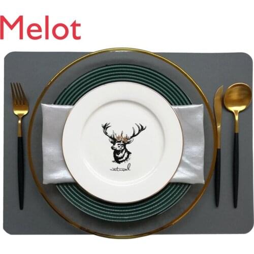 European Entry Lux Model Room High-End Tableware Set Post-Modern Club Exhibition Hall Soft Decoration Dining Table Set