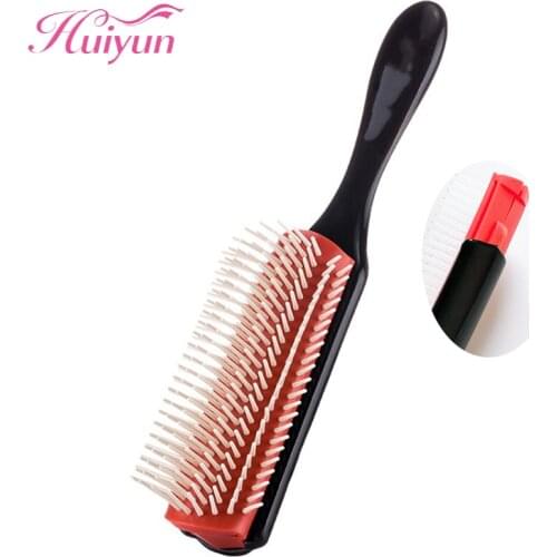 Huiyun Hair Comb Removable Tangle Nylon Hairbrush Salon Hairdressing Straight Curly Detangle For Styling Brush Wheat Straw Tools