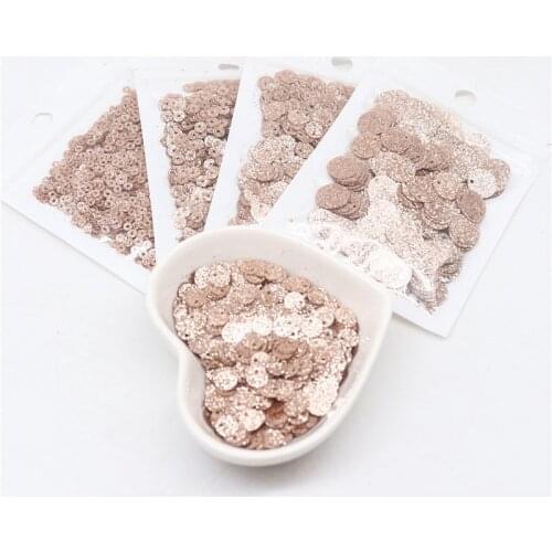 Paillette 3mm 4mm 6mm 10mm Champagne Glitter Sequins Silver Black Flat Round Loose Sequin for DIY Garments Sewing Accessories