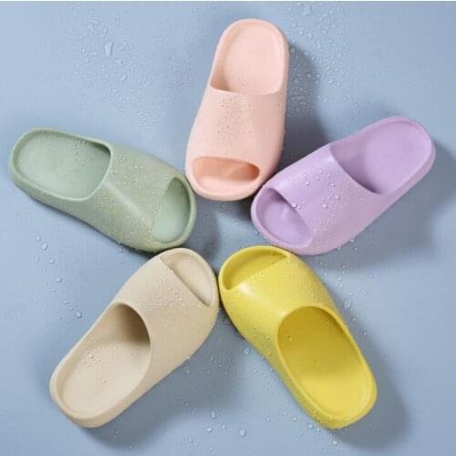 Beach Love Kids Shoes Family Style Slippers For Boy Girl Home Shoes Summer Toddler Flip Flops Soft Bottom House Indoor Slippers