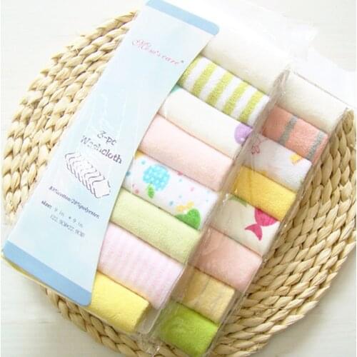 Y124 sale high quality pure cotton feeding baby wipes handkerchief saliva towel necessary 8pcs/lot