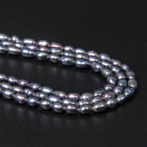 Natural 2.8-3mm Loose Black Pearl Bead For Jewelry Making DIY Bracelet Necklace Earring 14'' Cultured Real Freshwater Pearl Bead