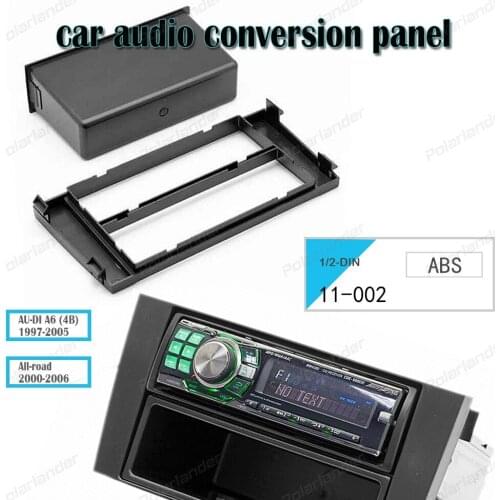 1-DIN/2-DIN CD conversion panel for AU-DI A6 (4B) 1997-2005 for All-road 2000-2006 ABS material black