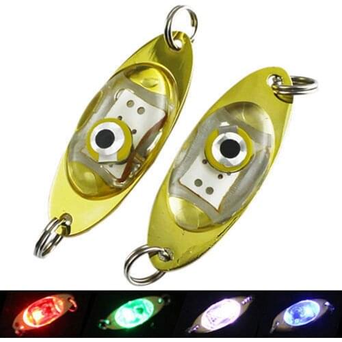 LED Flash Deep Drop Underwater Eye Shape Fishing Squid Fish Lure Light
