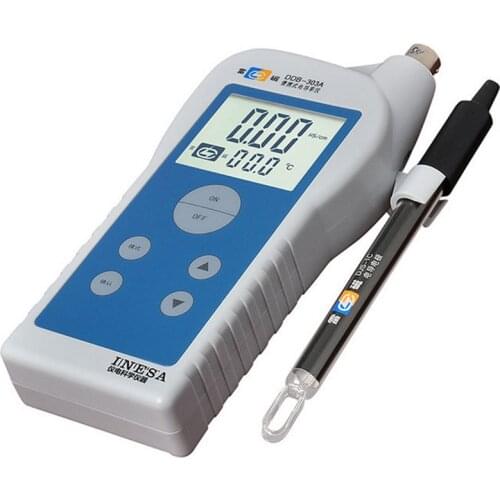 DDB-303A Portable Conductivity Meter Conductimeter Genuine Security LCD Digital Display Range Automatic Switching Manual
