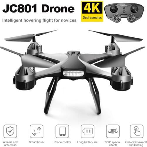 JC801 RC Drone 4K HD Dual Camera Drones Aerial Photography Quadcopter Gravity Sensor FPV WIFI Childrens Remote Control Aircraft