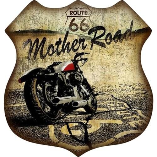 Fuzhen Boutique Decals Exterior Accessories Route 66 Shield Sign JDM Vinyl Car Stickers Bumper Window Motorcycle Decal PVC 13cm