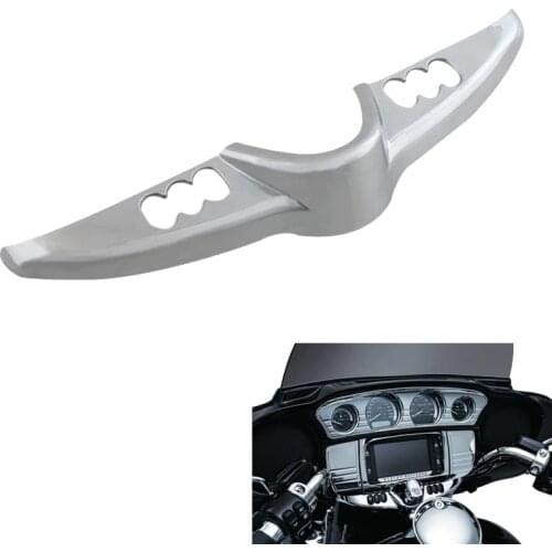 Motorcycle Chrome Batwing Console Switch Panel Cover Decoration for Touring Electra Glide Street Glide