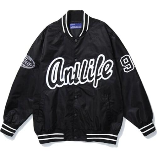 Mens Bomber Jackets Baseball Fashion Men Anorak Hip Hop Streetwear Jackets Male Casual Baseball Uniform Coats Clothing