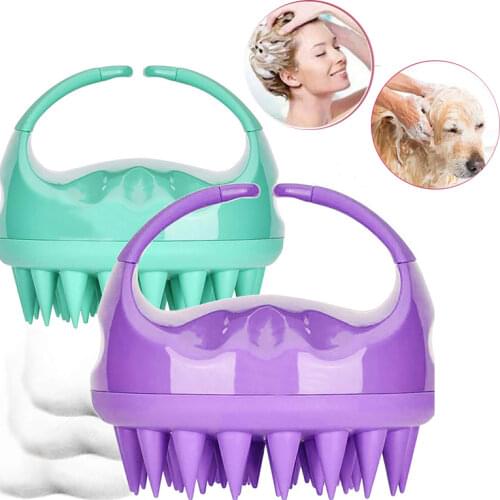Hair Scalp Massager Handheld Scalp Massaging Soft Silicone Shampoo Brush Hair Comb for Scalp Care Hair Cleaning and Massager