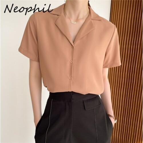 NEOPHIL Short Sleeve Blouses