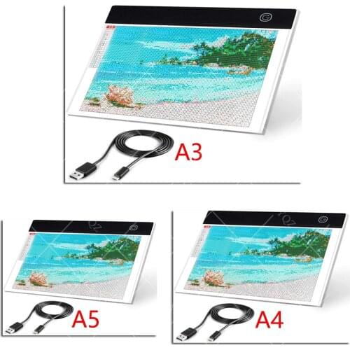 NEW A3/A4/A5 Size Drawing Tablet Led Light Pad Tablet Diamond Painting Eye Protection Bright Copy Board Diamond Embroidery art