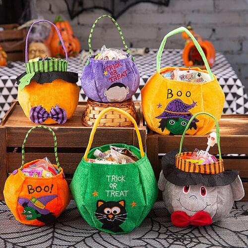 Halloween Gift Bag Cute Pumpkin Candy Bag Present Decoration Halloween Party Hellowen Ornaments