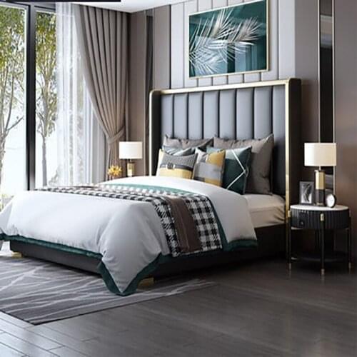 Light luxury smart bedside cabinet round shelf storage cabinet net red leather bedside cabinet multifunctional bedroom storage c