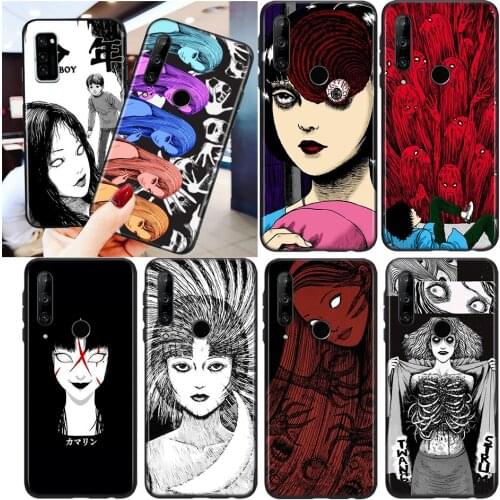 Silicone Black Cover Japanese comic Tomie For Honor 8S 8C 8X MAX 8A 8 7S 7A 7C Play 3E Prime Pro 2020 2019 Phone Case