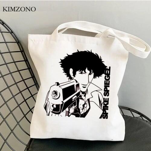 Cowboy Bebop shopping bag reusable jute bag shopping bolsa bag bolsas reutilizables shoping reusable net custom