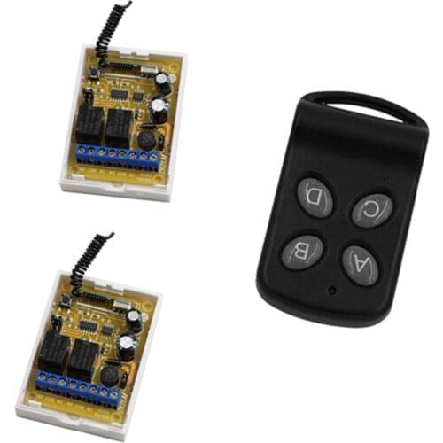 Universal DC 12V 24V 2CH Wireless Remote Controls Receiver and Butterfly Transmitter 433MHz 315Mhz With Multifuction Cross Type