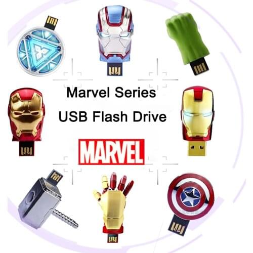 Marvel Iron Man Captain America USB Flash Drive 128GB 64GB 32GB 16GB 8GB USB Pen Drive For Android /Tablet /PC USB 2.0 Pendrive
