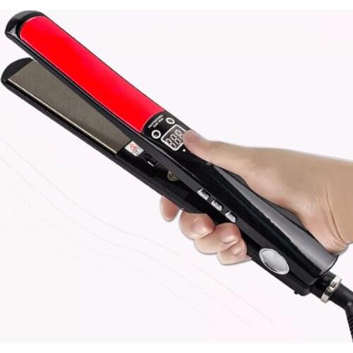 Hair Straightener Iron LED Display Hair Straightening Styler 10-Gear Adjustable Temperature 30 Seconds Fast Heating Flat Iron