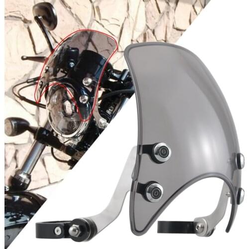 Wind Deflector For Harley Davidson Sportster XL 883 Custom 1200 Iron 883 XL883N Motorcycle Smoke Windshield Windscreen