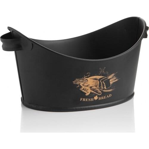 Storage Boxes Bread Bins Metal Bread Basket Galvanized Snack Box Handles Design Kitchen Containers Home Decor