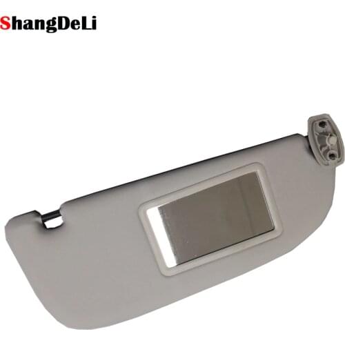 Gray Interior Sun Visor with Make-up Mirror for Peugeot 206 for Citroen C2 1999 - 2008 GREY Left/Right