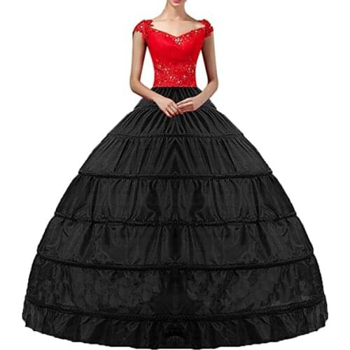 Sensual Looking Fancy Clingy Women Crinoline Hoop Petticoats Skirt Slips Floor Length Underskirt for Ball Gown Wedding Dress