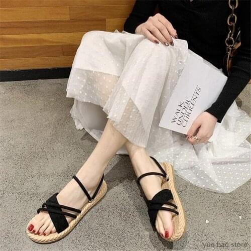 2 IN 1 Women Sandals Flat Sandalias Mujer Thin Strips Gladiator Beach Sandals Ladies Flip Flops Slides Summer Shoes Dropship 20