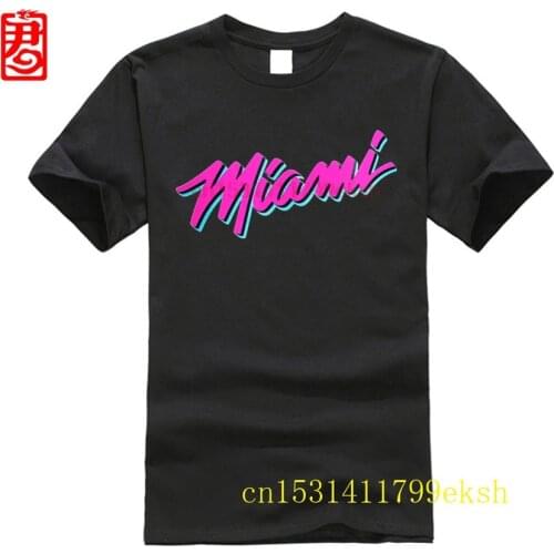 2020 New Brand Men T-Shirt Summer cotton Short Sleeve T Shirt MIAMI HEAT VICE SHIRT