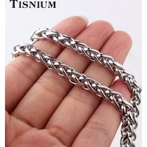 316L Stainless steel chain necklace for men 3/4/5/6MM width Male Jewelry Necklace Matching Pendant Friend Holiday Gift Wholesale