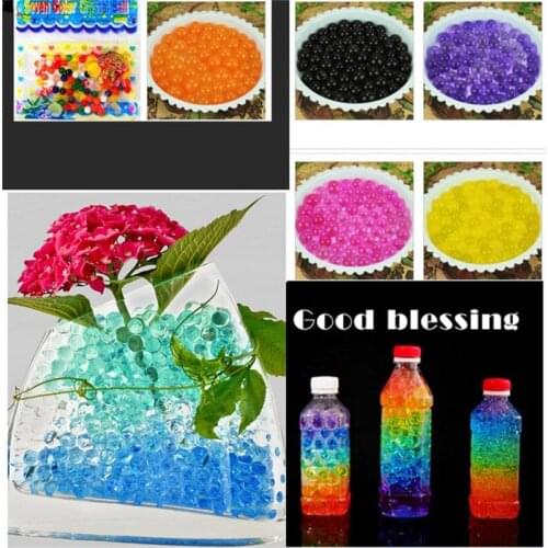 500 pcs/5bag crystal earth beads gel ball polymer hydrogel crystal puree magic jelly wedding home party decoration Potting soil