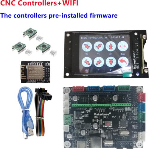 CNC OFFLINE controller MKS DLC V2 + TFT24 touch screen CNC control board for diy desktop mini portable laser engraving machine