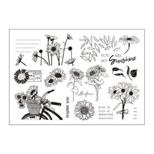 Flower Transparent Clear Silicone Stamp/Seal for DIY scrapbooking/photo album Decorative clear stamp A7182