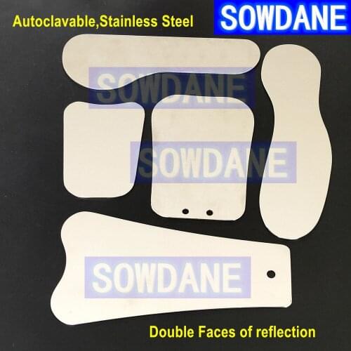 Stainless steel Double-Side Dental Orthodontic Teeth Whitening Autoclavable Dental Oral Photographic Mirror Reflector Check Tool