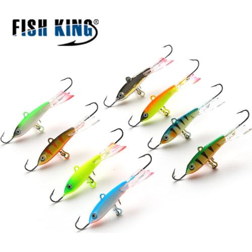 1PC Jig Bait Ice Fishing Lure Balancer 93mm/12g Catching Perch Pesca Tackle heads Hard Lure Treble Hook spinner bait wholesale