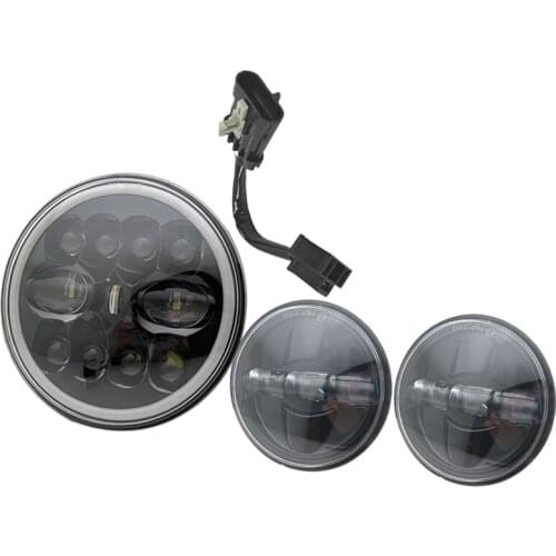 Universal Motorcycle Parts 7" LED Motor Headlight 4.5" 4 1/2 inch Passing Light For Harley Touring Softail Classic Headlamp