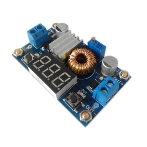 Glyduino 75W 5A Adjustable Power DC-DC Step-down Charge Module LED Driver with Voltmeter Display