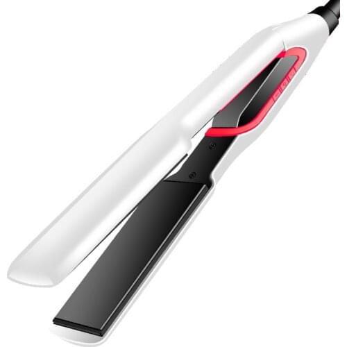 Kemei Hair Straightener Curler Flat Iron Negative Ion Hair Straighting Curling Iron Tourmaline Ceramic Heating Plate LCD Display