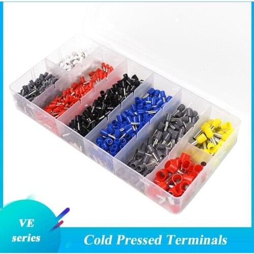 Wire connection terminal 800/1200/1800pcs/box Plug Spring Terminal Boxed Terminal Set TAB2.8 4.8 6.3 Tubular Terminals