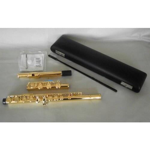 Excellence 17 closed hole flute C key Gold lacquer Body