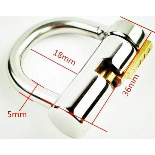 Male Chastity Device Titanium PA Puncture Chastity Device Lock 3/5mm Lock BDSM Cock Ring