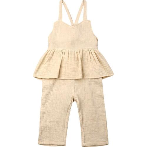 2019 Toddler Kids Baby Girl Clothes Ruffle Romper Jumpsuit Bodysuit Outfit Sunsuit