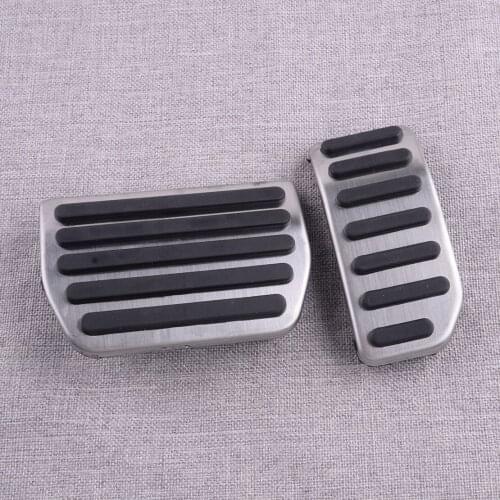 Front Automatic NO DRILL Steel Gas Brake Pedal Cover Fit for Volvo S60 V60 XC60 S80 2017 2016 2015 2014 2013 2012