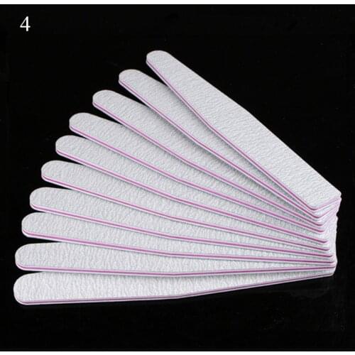 1PC 100/180 Nail Art Sanding Sandpaper Nail Washable Nail File Semilune Banana Buffing Curved Professional Manicure Tools Set