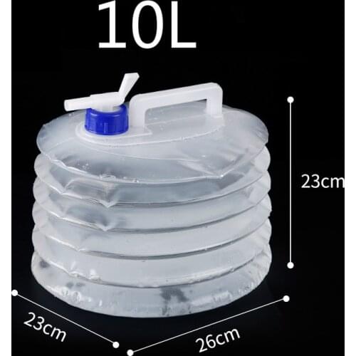 10L Outdoor Collapsible Bucket Foldable Water Bag Survival Water Storage Portable Water Carrier Container Camp Hiking