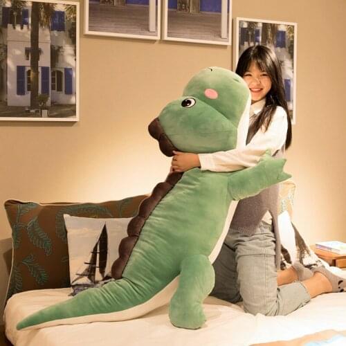 Super Soft Giant Long Lovely Dinosaur Plush Toys Cute Dinosaur Stuffed Doll Boyfriend Pillow Pregnant Woman Cushion Kids Gift